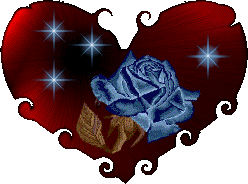 Gif animé coeur rose bleue